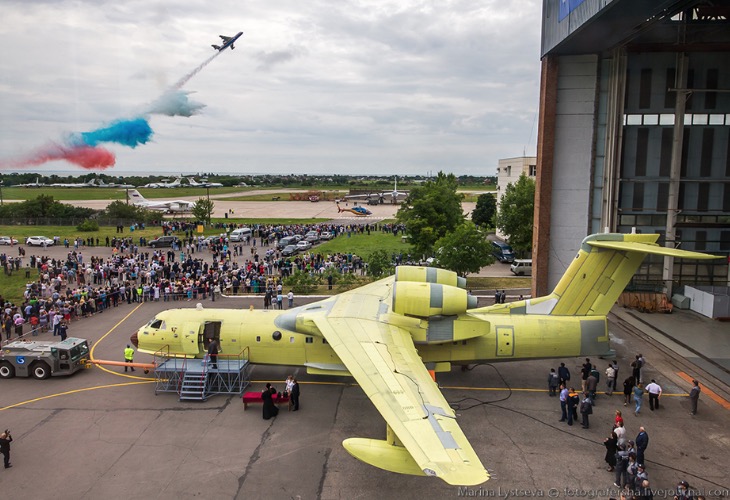 First modernized Be-200 amphibious air tankers rolled out - Fire